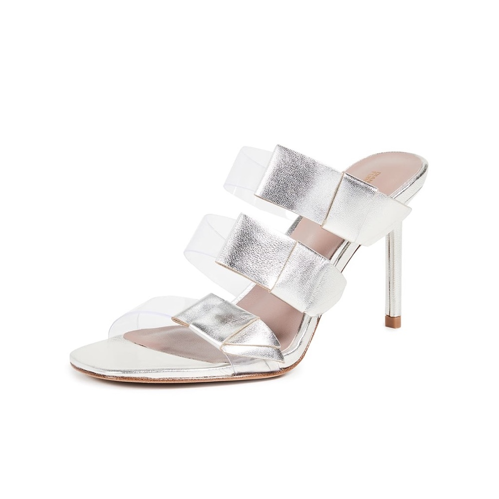 LMT: Diane Von Furstenberg Amari Metallic Leather Sandal (see updated photos) - Picture 6 of 15
